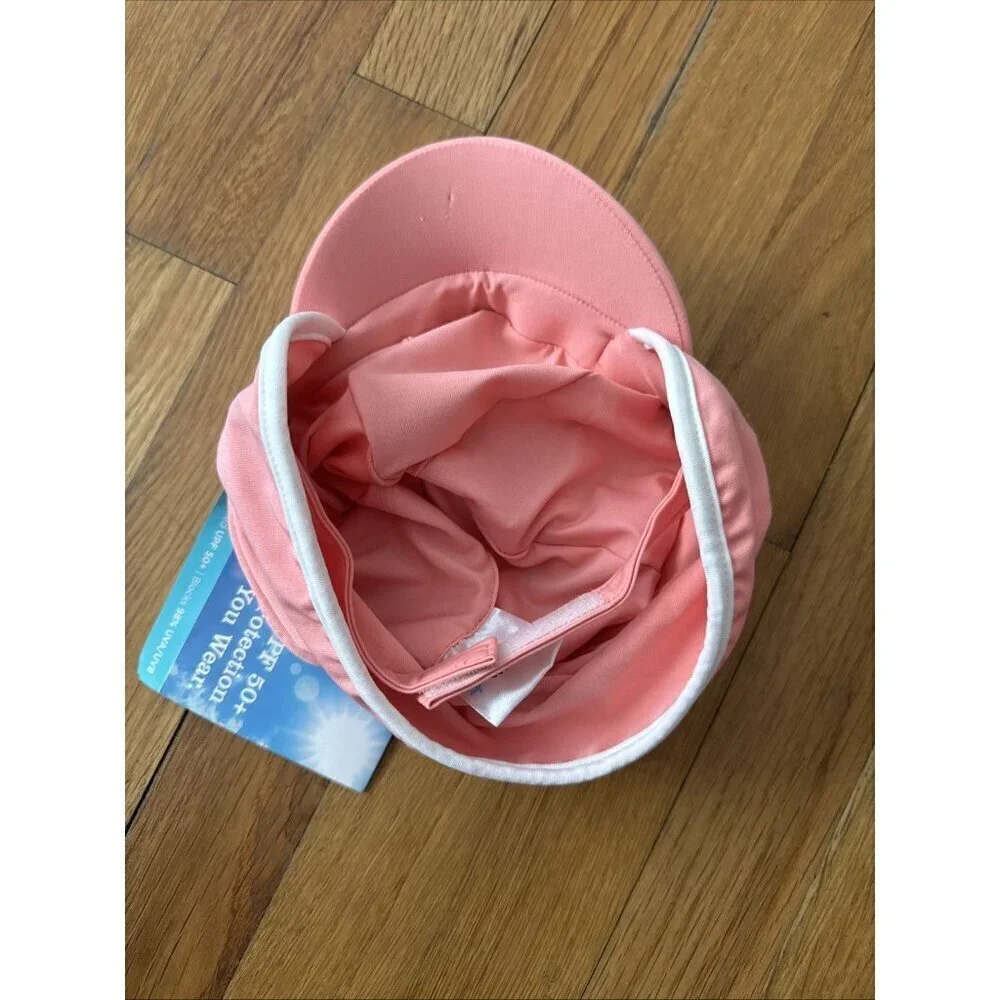 Coolibar Girl's Pink Baby Paddle Swim Cap UPF 50+ Size 6-12 M